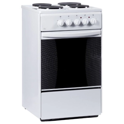 Плита Электрическая Flama AE 1406 W белый эмаль, 85x50x54см, 4 конфорки