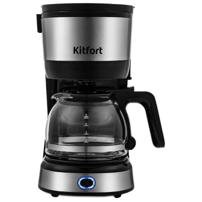 Кофеварка капельная Kitfort КТ-730 черный/​нерж