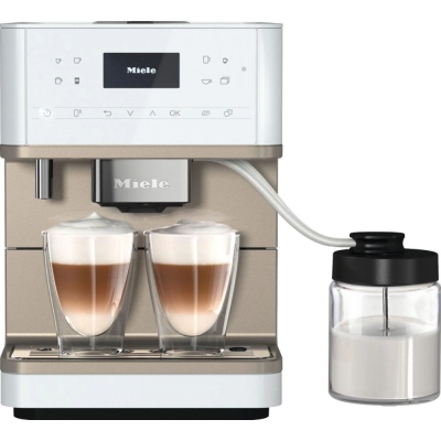 Кофемашина Miele CM 6360 MilkPerfection Lotus White CleanSteelMetallic белый лотос
