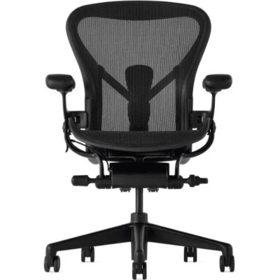 Кресло Herman Miller Aeron C Large черный сетка с подголов. крестов. пластик