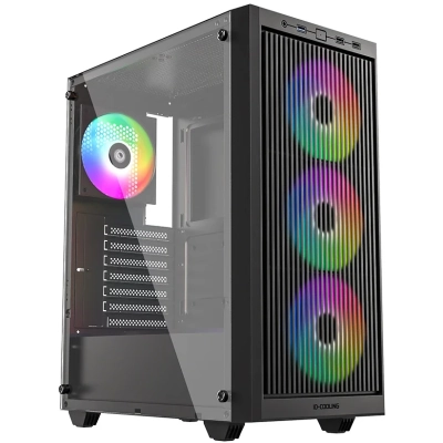 Корпус ID-Cooling Ware 310 ARGB Black ATX/​ win TG/​ 4 fans/​ Type C/​ CPU 160mm/​ GPU 320mm/​ no PSU