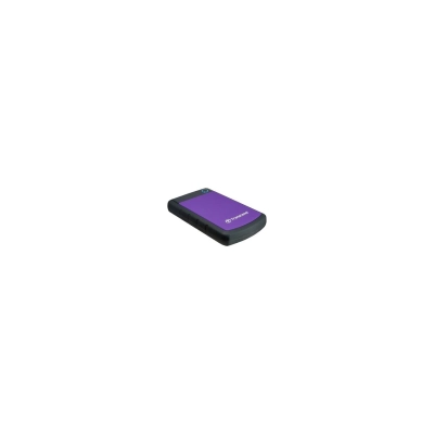 HDD ext 2.5 1.0TB USB3.0 Transcend StoreJet 25H3, прорезиненный, чёрный/​фиолетовый (TS1TSJ25H3P) военный стандарт MIL-STD-810F 516.5