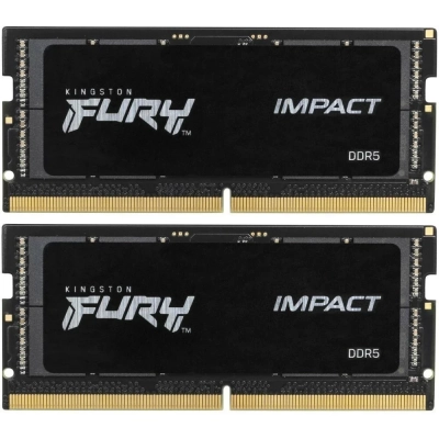 ОЗУ Kingston Fury Impact (KF564S38IBK2-32) SO-DIMM DDR 5 DIMM 32Gb PC44800, 5600Mhz, CL38 (Kit of 2) (retail)