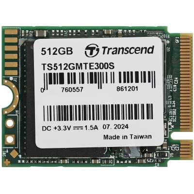 Внутренний SSD  Transcend  512GB  MTE300S, PCIe 3.0 x4, R/​W - 2000/​1100 MB/​s, (M.2), 2280, 3D TLC NAND