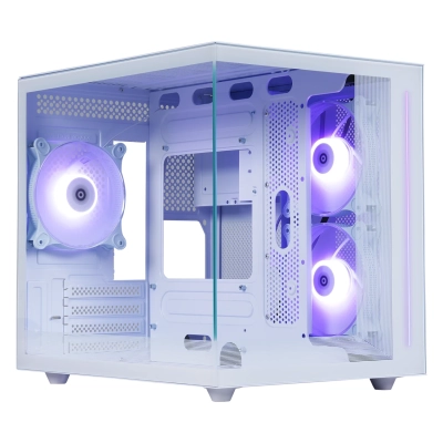 Корпус компьютерный DEFENDER NovaCube белый,mATX,3fan,switch&M/BSynс
