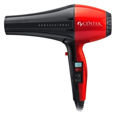Фен Centek CT-2225 Professional (черн/красн) 2400Вт, проф. управление, 5 режимов, 2 концентратора