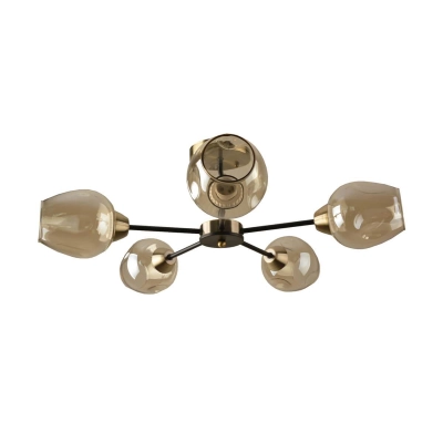 Люстра HIPER Louise H191-5, 5х60Вт, античная бронза/черный