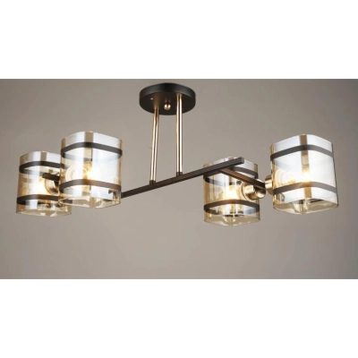 Люстра HIPER Shepard H213-4, 4х60Вт, черный/прозрачный