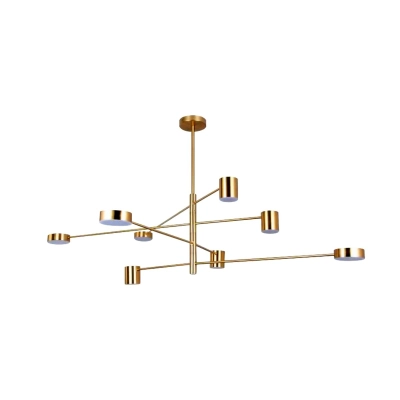 Люстра HIPER Abby H831-1, 8х6Вт, 4000К белый нейтральный золото