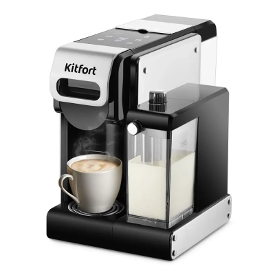 Кофемашина Kitfort КТ-7675 фиолетовый/​нержавеющая сталь