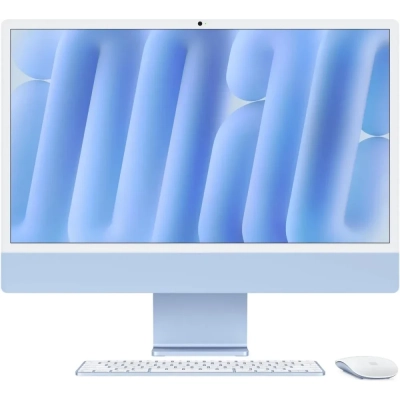 Моноблок Apple iMac A3247 4.5K (MWUF3ZP/​A) 24 Apple M4 8 core, 16ГБ 256ГБ SSD, macOS синий