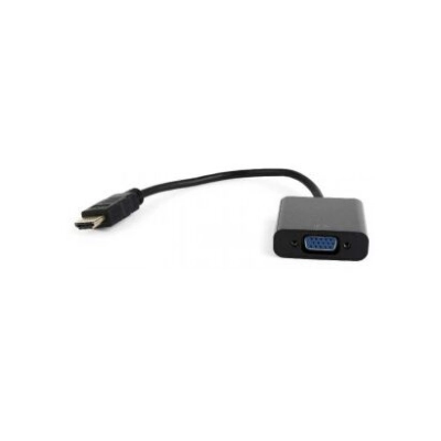 Конвертер HDMI-1.4a (папа) - D-SUB/VGA (мама), кабель 15 см, 1920x1200(1080)@60Hz, Cablexpert A-HDMI-VGA-04