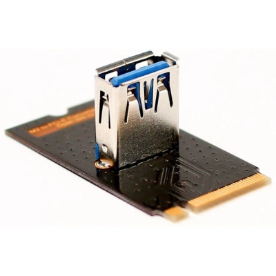 Адаптер M.2 PCI-E (NGFF) -> 1xUSB3.0, Open-Dev M2-PCI-E-RISER, M.2 2242 Socket 3, USB разъём предназначен только для подключения райзера
