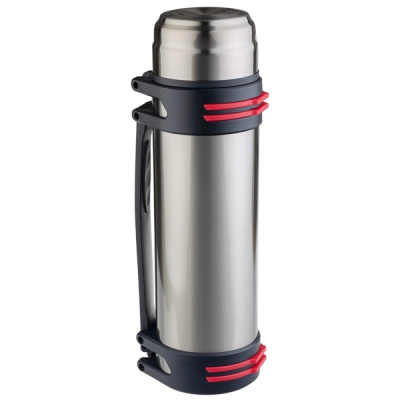 Термос для напитков PERFEO с крышкой поилкой, ситечком, чашкой, ручкой, ремнем, объем 2 л., нержавеющая сталь, (Арт. PF_E1362)