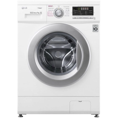 Стиральная машина LG F1296HDS1 белый, 60x44x85 см, фронтальная 7кг, 1200 об/​мин, классы А/​А/​В