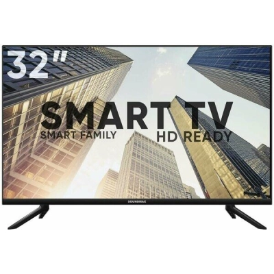 Телевизор 32 Soundmax SM-LED32M13S черный 1366x768, HD, 60 Гц, Wi-Fi, Smart TV, Android TV