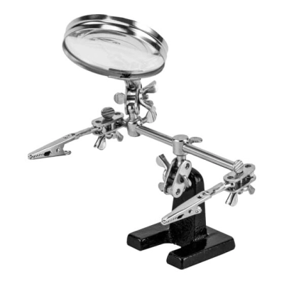 Зажим для пайки третья рука с лупой SPARTA 914605