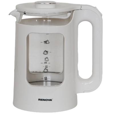 Электрочайник RENOVA KT17G-11W термостойко стекло