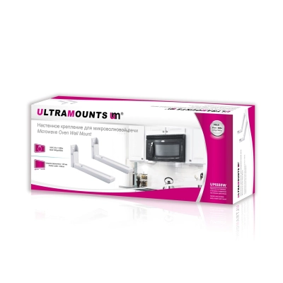 Кронштейн для СВЧ Ultramounts UM 888W белый макс.30кг настенный фиксированный