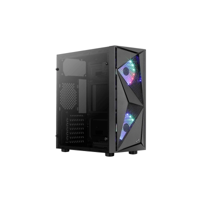 Корпус AeroCool Glider Cosmo (ATX, Glass Window, USB3.0 x1, USB2.0 x2, 120mm FRGB Cosmo Fan x2)