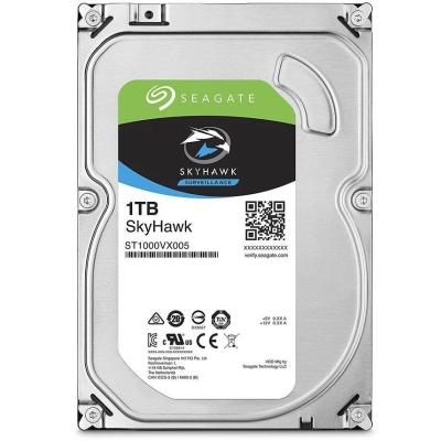HDD 3.5 1.0TB 7200rpm SATA3 64MB Seagate SkyHawk (ST1000VX005) 24/​7, для систем видеонаблюдения и AV-серверов