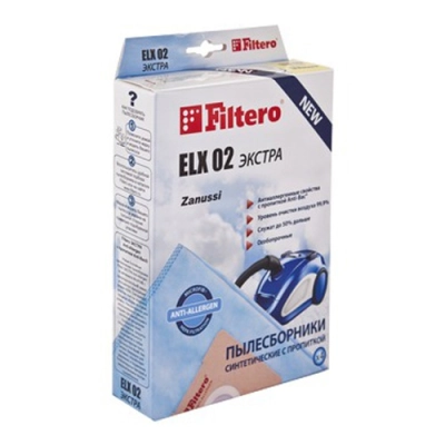 Пылесборники Filtero ELX 02 (4) Экстра, 4 шт