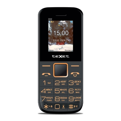 Мобильный телефон teXet TM-202 черный