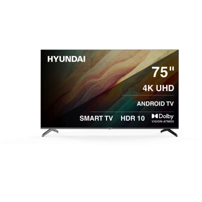 75 Телевизор Hyundai H-LED75BU7009 черный 3840x2160, 4K Ultra HD, 60 Гц, Wi-Fi, Smart TV, Android TV