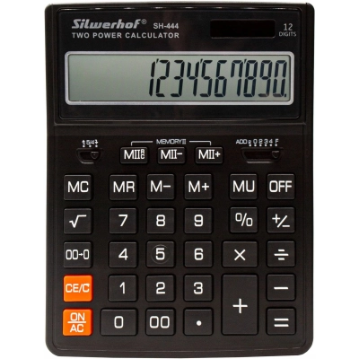 Калькулятор настольный Silwerhof SH-444 черный