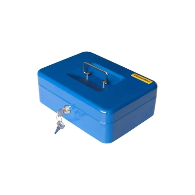 Ящик для денег Silwerhof 90x250x180 синий сталь 1.17кг