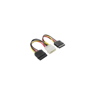 Кабель питания SATA Gembird/​Cablexpert CC-SATA-PSY2, 15см, molex 4pin/​molex4pin+sata 15pin, на 2 уст
