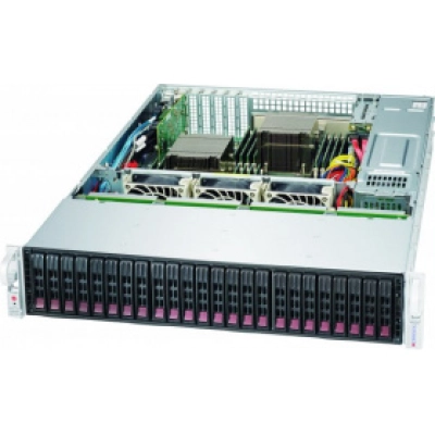 Supermicro SC216BE1C4-R1K23LPB 2U with 1200W Redundant PSU, 24 x 2.5 hot-swap SAS/SATA drive bay