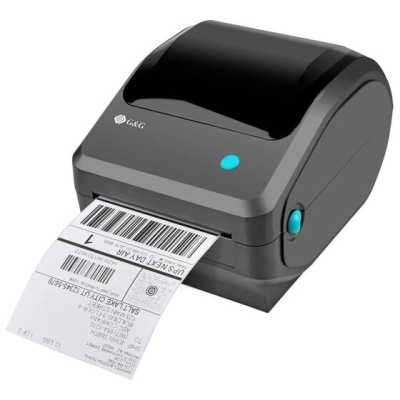 Термопринтер G&G GG-D410 203dpi 152мм/с/USB для печ.накл. черный