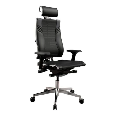 Кресло МЕТТА Y 4DT B2-15D-YM93+Infinity+carbon z252343324 на колесиках, сетка/кожа, 1шт. в комплекте черный