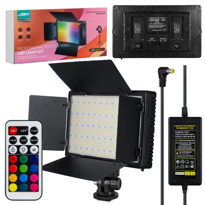 Светодиодная панель со шторками для фотосъемки LED-800 RGB JBH (Black)