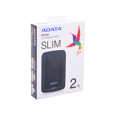 Внешний HDD 2TB A-DATA HV300 (AHV300-2TU31-CBK), 2,5, USB 3.1, черный