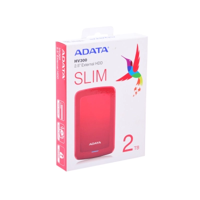 Внешний жесткий диск 2TB A-DATA HV300, 2,5 , USB 3.1, красный