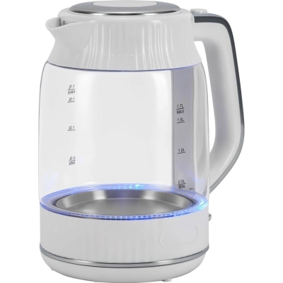 Электрочайник Vitek VT-WK1059 1.7л.2200Вт белый стекло/пластик