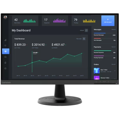 Монитор Lenovo ThinkVision C24-40 (63DCKAT6UK) 23.8 1920x1080, VA, 75Гц, 1хHDMI, черный