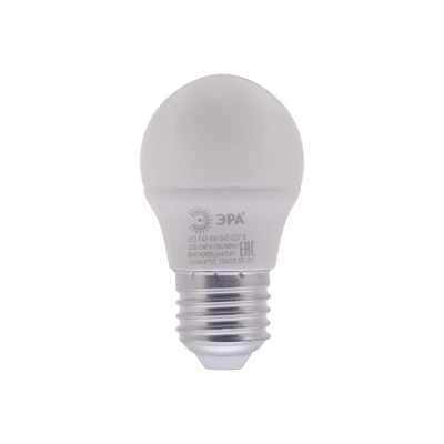 Лампочка Эра LED P45-8W-840-E27 R (Б0049645) (диод, шар, 8Вт, нейтр, E27) (10/100/3600)