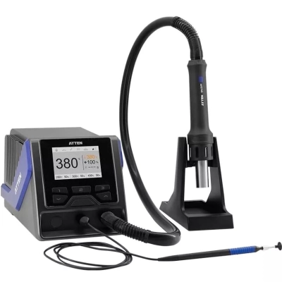 Интеллектуальная термовоздушная паяльная станция Atten GT-1028 , 230В(1300Вт), ваккумный манипулятор, бесщеточный вентилятор