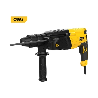 Перфоратор Deli DL-DC28-E2 1000Вт, SDS Plus, 3,2Дж, 4900уд/мин, 1100об/мин, кейс, в комплекте 3 бура, долото, пика