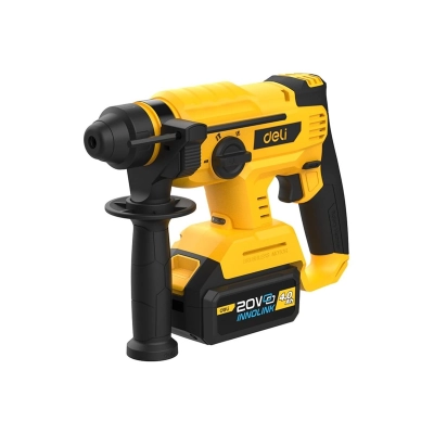 Перфоратор аккумуляторный Deli DC300 с АКБ и ЗУ, 20V, SDS Plus, 2Дж, 4500уд/мин, 1400об/мин, сумка