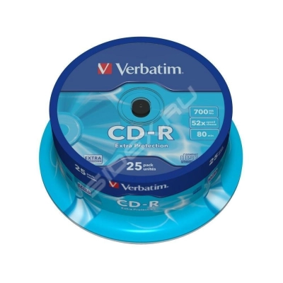 Диск CD-R Verbatim 700Mb 52x DataLife Cake Box (25шт) 43432