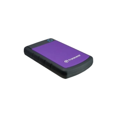 HDD ext 2.5 2.0TB USB3.0 Transcend StoreJet 25H3, прорезиненный, чёрный/​фиолетовый (TS2TSJ25H3P) военный стандарт MIL-STD-810F 516.5