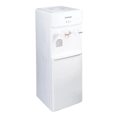 Кулер для воды SONNEN FS-01 (452419) напольный, нагрев/охлаждение электронное, 2 крана, белый
