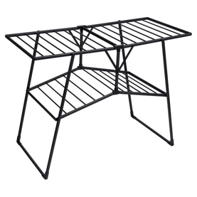 Сушилка для белья Laima Home 700475 Quatro Black раскладная 4 зоны, 2 уровня, 22 метра