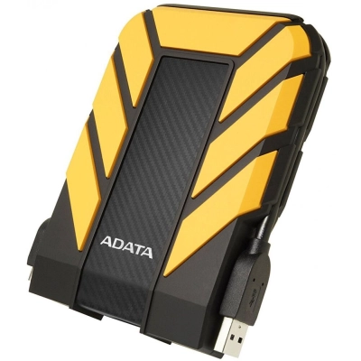 HDD ext 2.5 1.0TB USB3.1 ADATA DashDrive Durable HD710 Pro, прорезиненный, черный/​желтый (AHD710P-1TU31-CYL) Waterproof/​Dustproof/​Shockproof, военный стандарт MIL-STD-810G 516.6