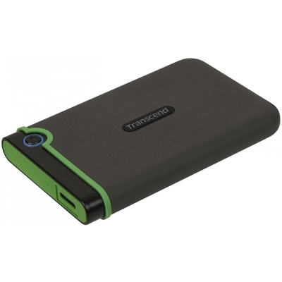 HDD ext 2.5 2.0TB USB3.0 Transcend StoreJet 25M3S Slim, прорезиненный, стальной серый (TS2TSJ25M3S) военный стандарт MIL-STD-810F 516.5