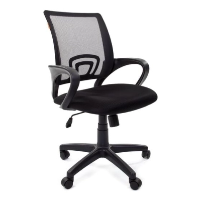 Офисное кресло Chairman 696 чёрное (ткань TW, сетчатый TW, пластик, газпатрон 3 кл)